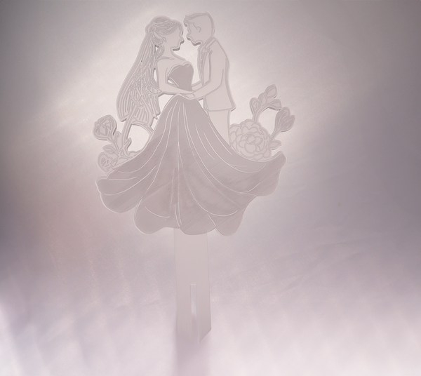 "Forever Yours" Matt Akryl Bryllupskage Dekorationer – Tidløs Elegance til Din Store Dag